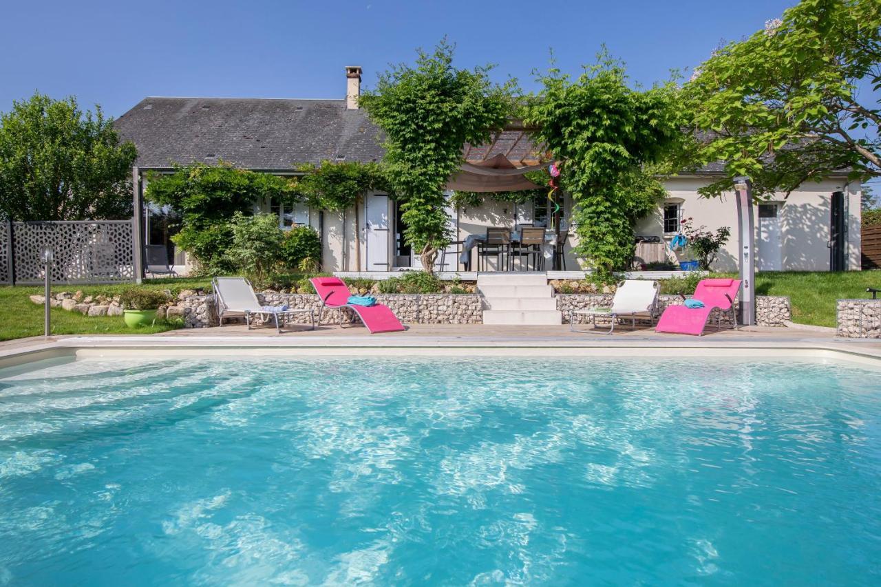 Au Coeur Du Bien-Etre, Chalet Avec Piscine Chauffee Et Couverte, Spa, Sauna, Massages 蒙特艾克斯 外观 照片